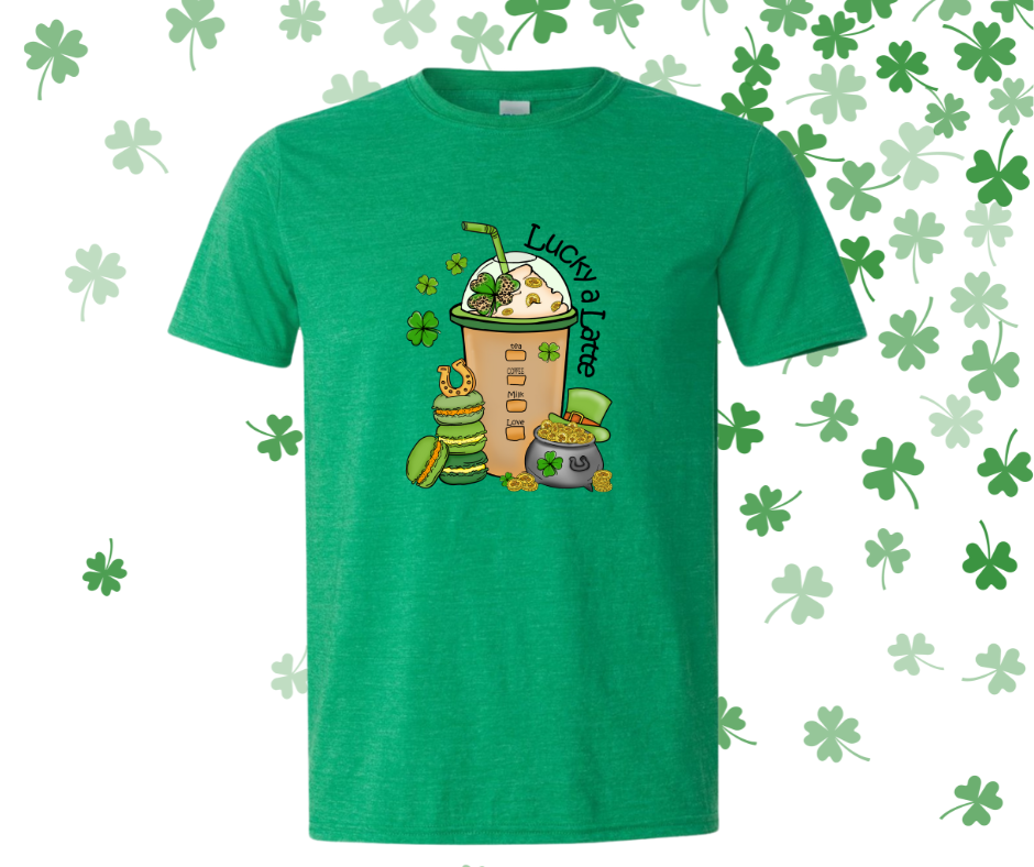 Lucky a latte tee