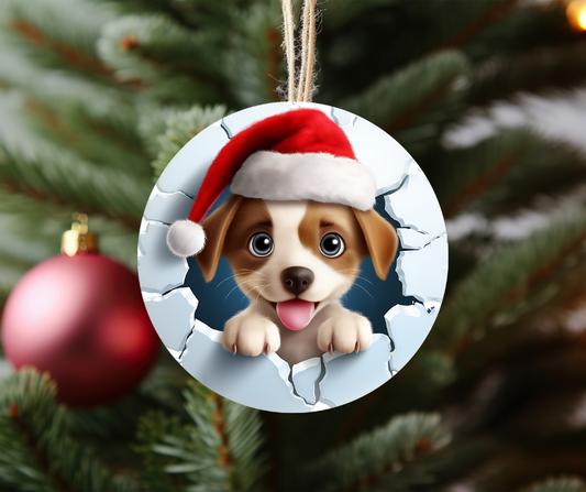 3D puppy ornament