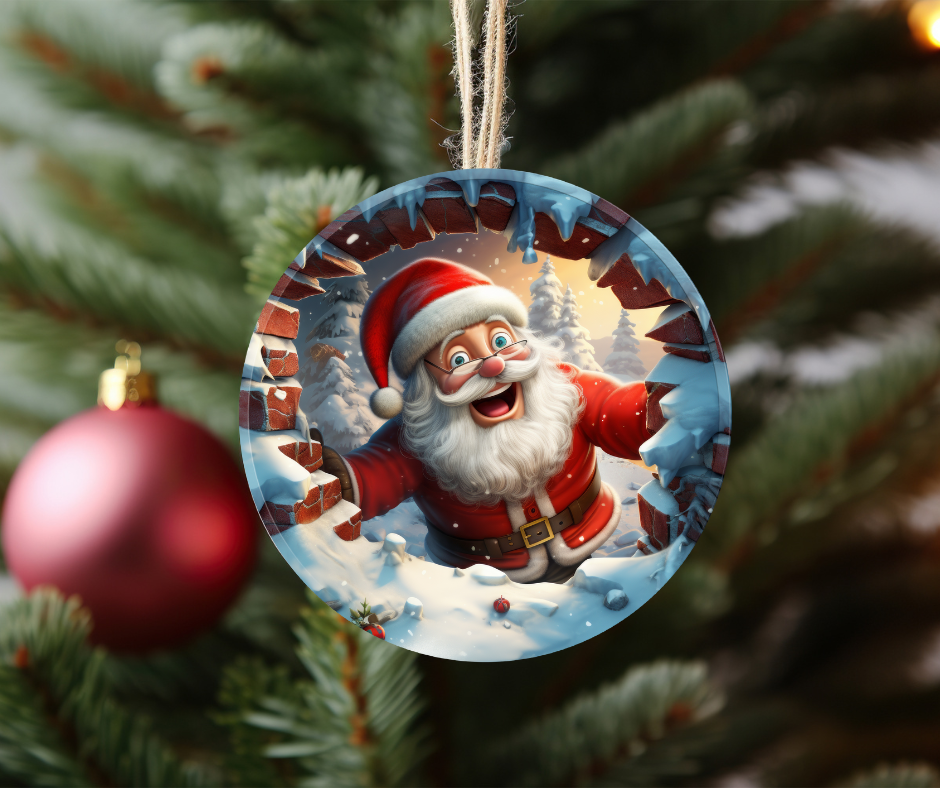 3D santa ornament