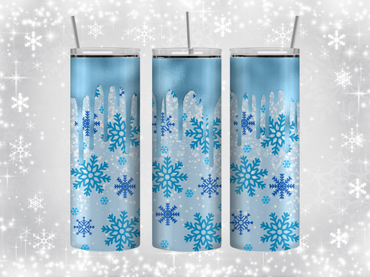 Snowflake drip tumbler