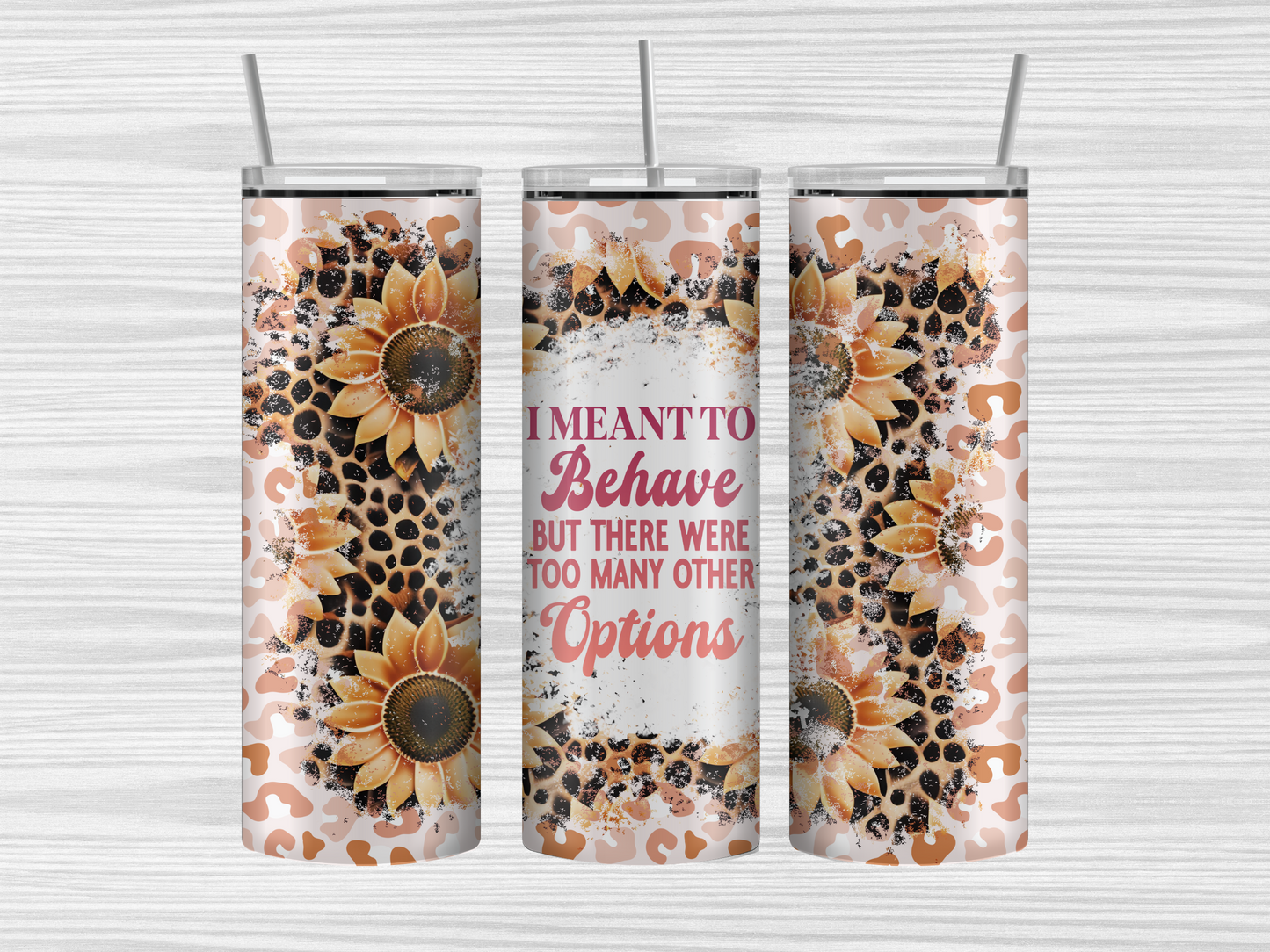 Behave tumbler, metal straw and cleaning brush