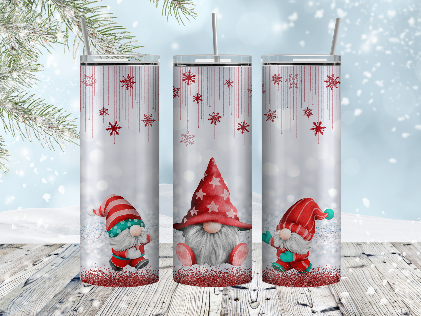 Christmas gnomes tumbler