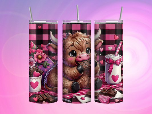 Chocolate loving cow tumbler