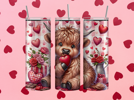 Valentine cow tumbler