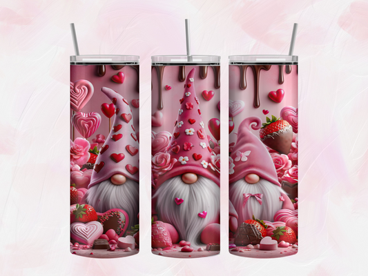 Chocolate covered strawberry gnome tumbler