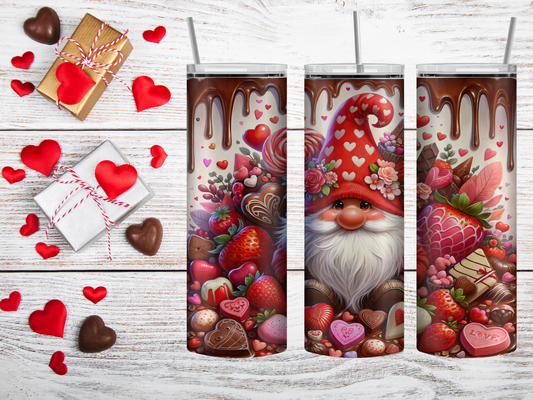 Chocolate drip gnome tumbler