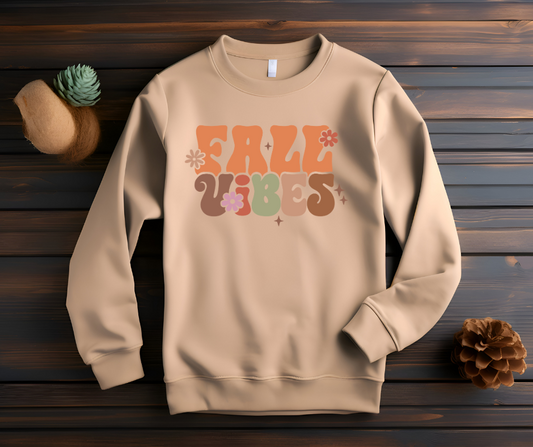 Fall vibes retro sweater in sand