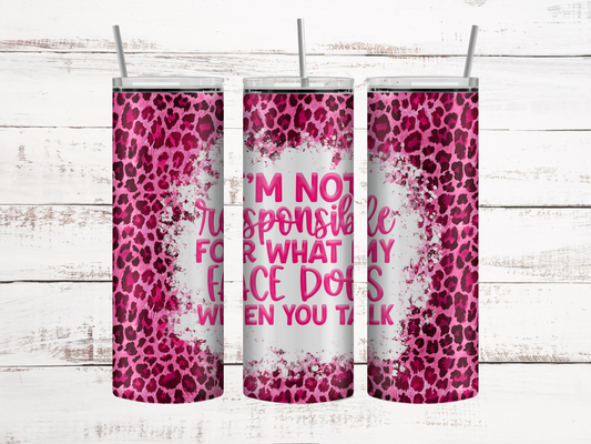 Not responsible tumbler, metal straw and cleaning brush