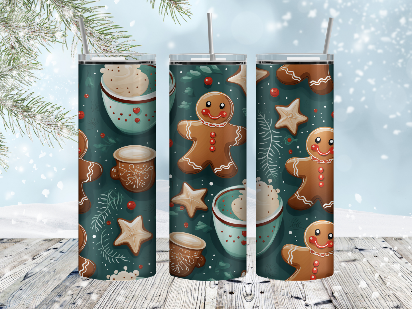 Gingerbread men tumbler