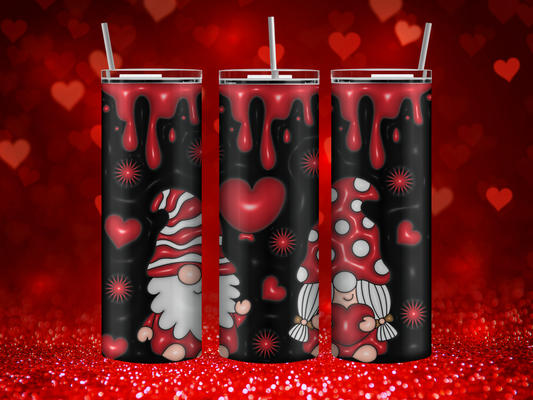 Gnome red drip tumbler