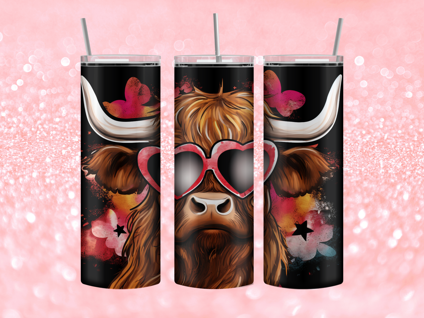 Cool valentine's cow tumbler