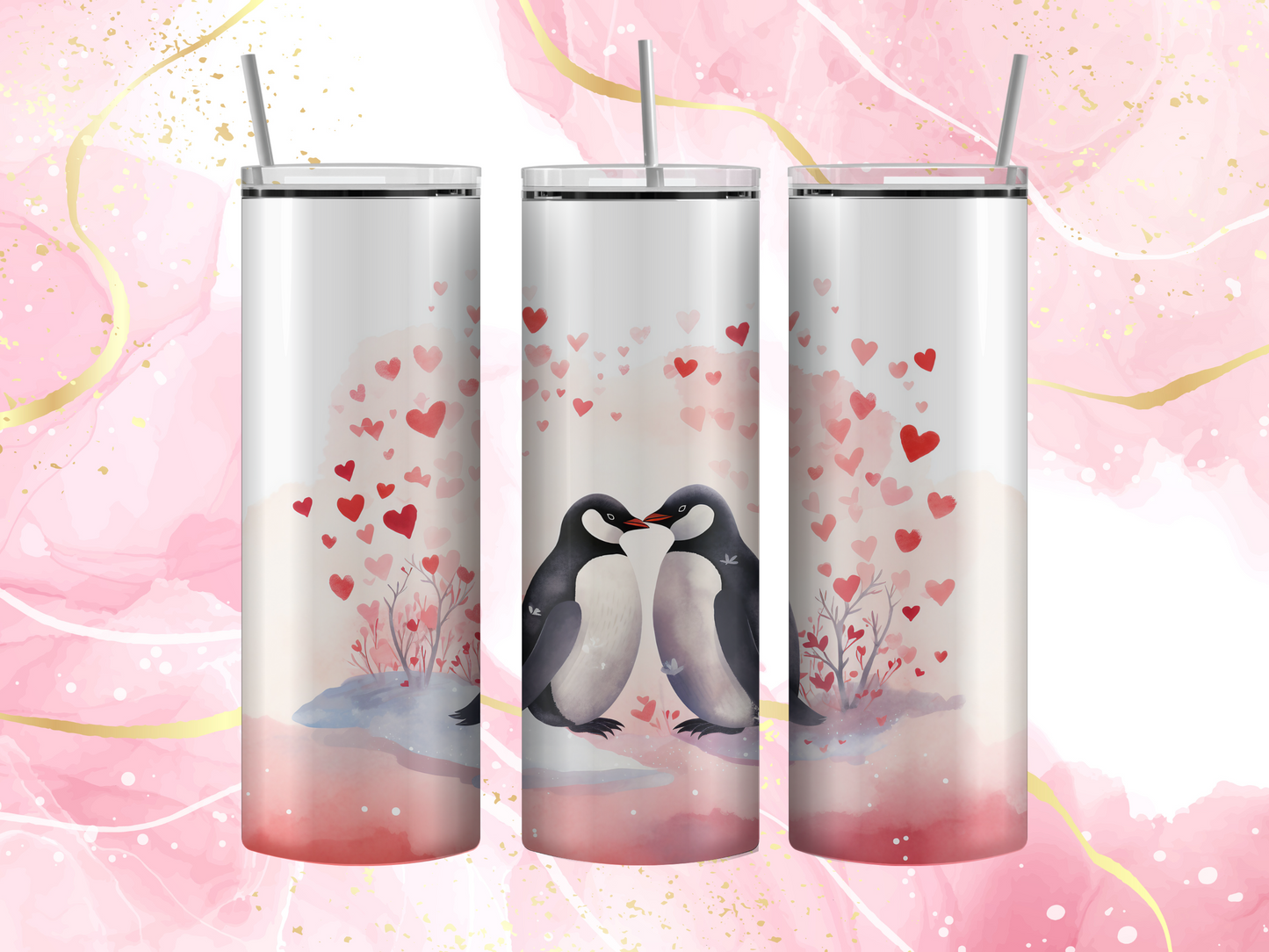 Penguin love tumbler