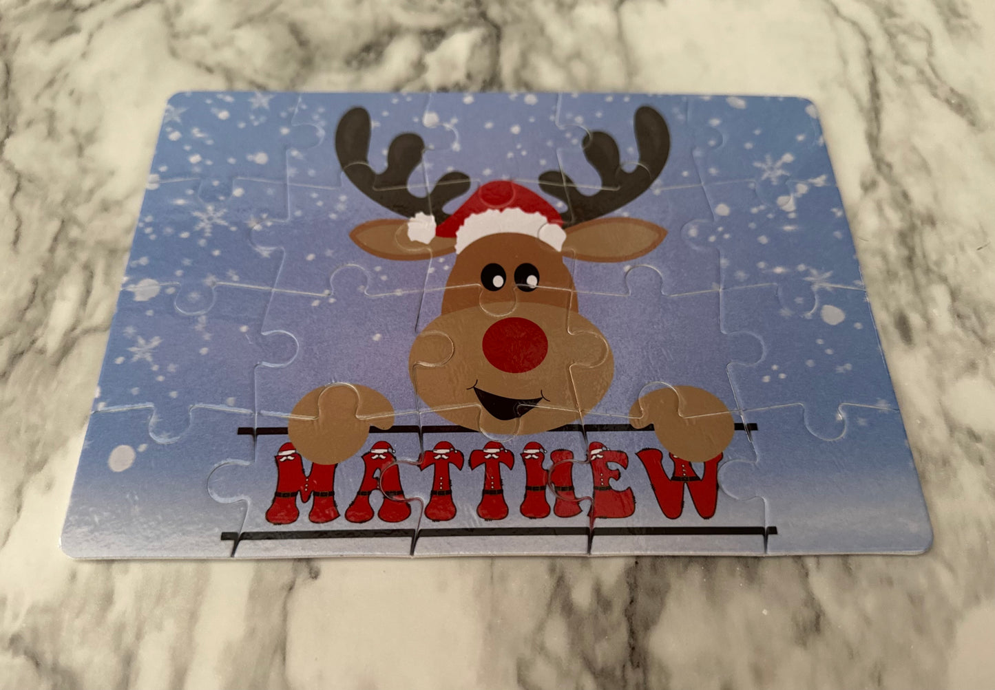 Personalized reindeer puzzle