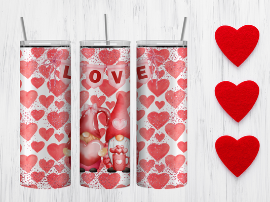 Red love gnome tumbler