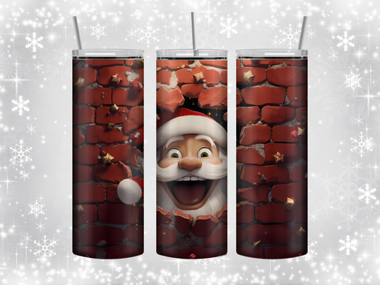 3D Santa tumbler