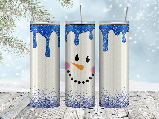 Snowman drip tumbler