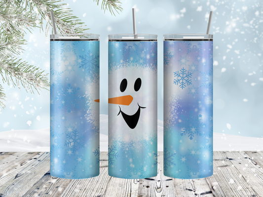 Pastel snowman tumbler