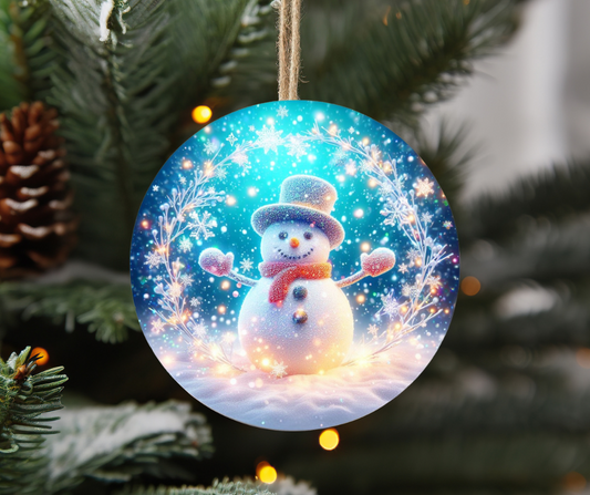 Bright snowman ornament