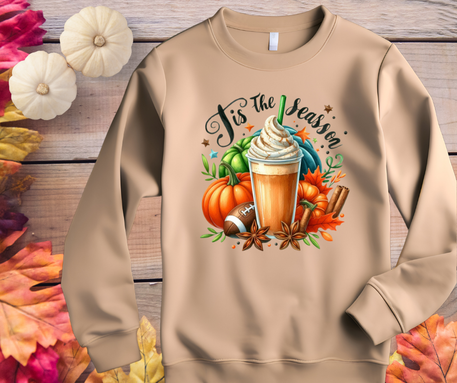 Tis the season latte sweater in sand