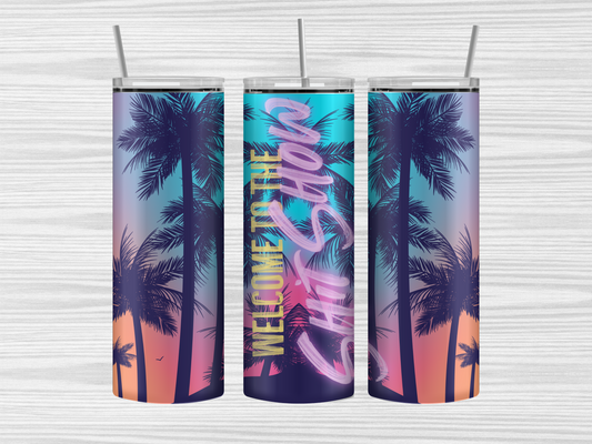 Welcome tumbler, metal straw and cleaning brush