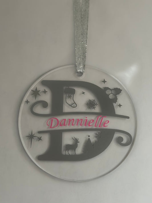 Acrylic name ornament