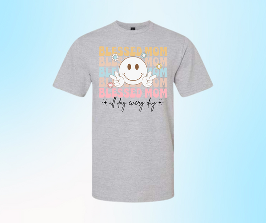 Blessed mom all day every day tee